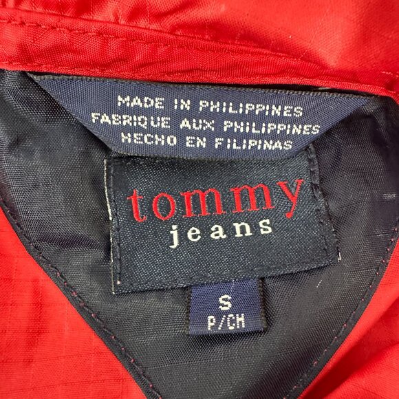 Tommy Jeans Men's Windbreaker Jacket Size S Red 100% Nylon - Picture 6 of 9